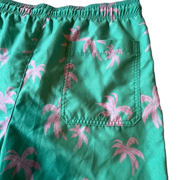 PacSun teal swim trunks palm trees Size Small - Picture 14 of 16